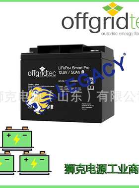 德国offgridtec蓄电池AGM 13.8v100ah航海船舶电瓶