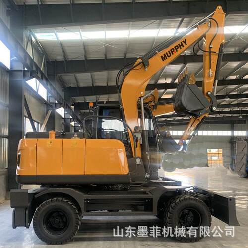 小型轮式挖掘机工程80轮胎式农用建筑钩机液压挖土抓木机多功能