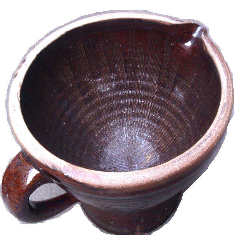 高档溆浦土陶瓷擂湘钵菜研磨磨厨房用具米擂糊茶捣藕丸子捣药罐压
