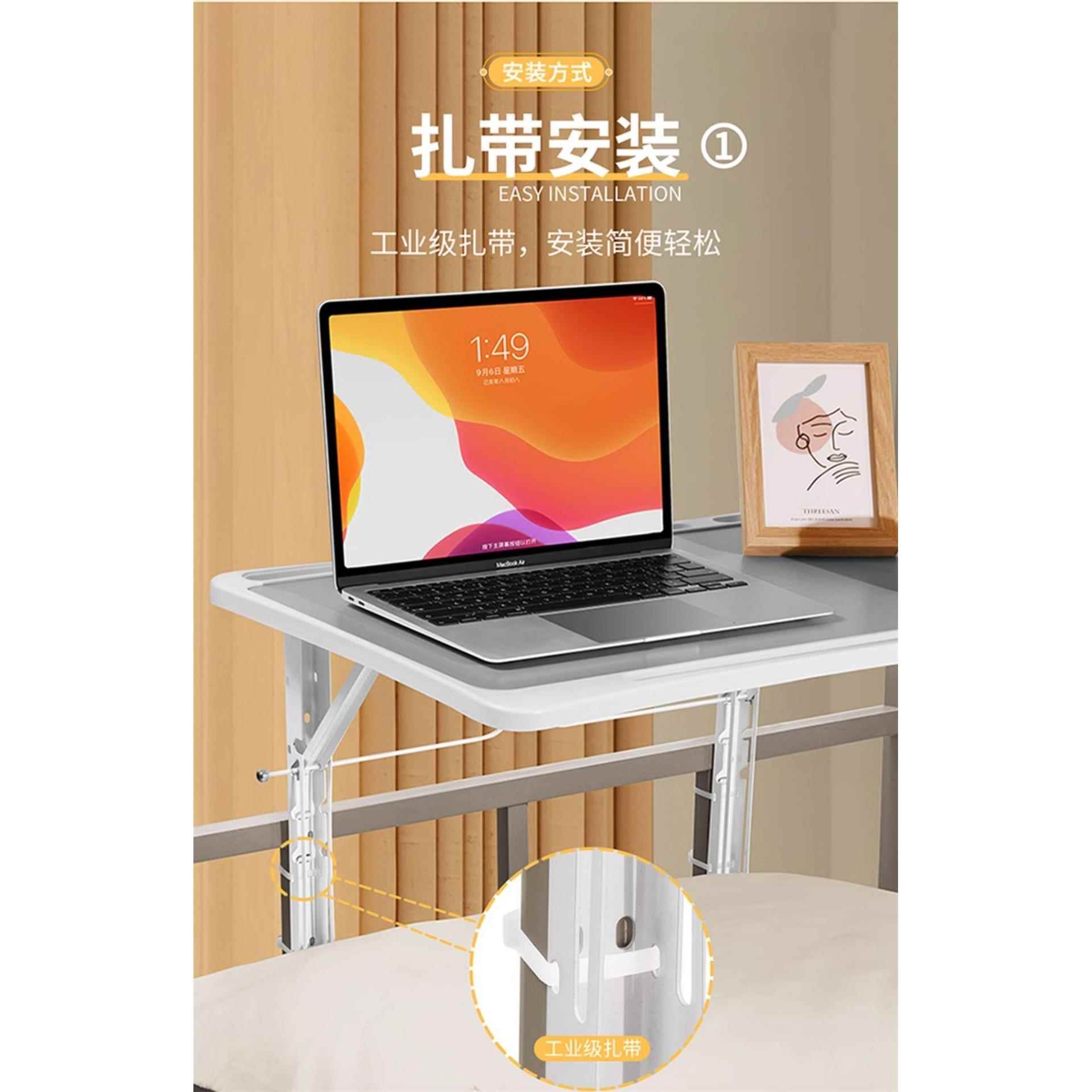 宿舍儿床小桌子用侧床边可折叠升降VVQ学上习桌学生上下铺通用悬