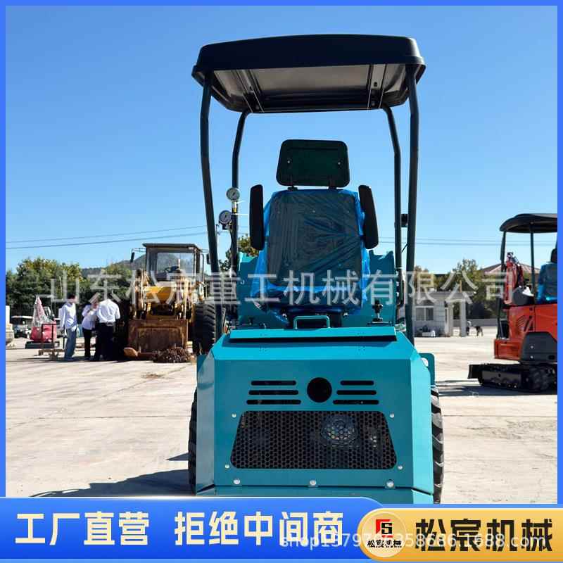 轮式小铲车60型单缸铲土机自动档杆操作90型滑移装载机