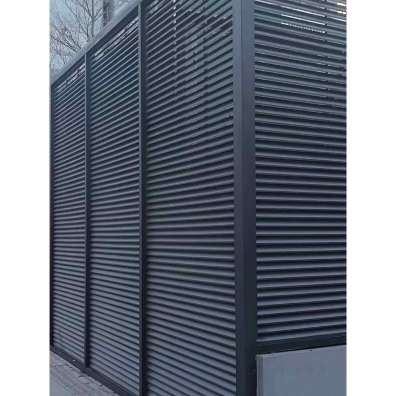 定做铝合金护栏铝围栏铝合金格栅百叶窗铝合金空调外机罩定制工厂