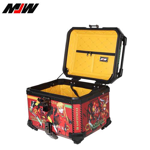 45L明日香红色摩托车铝合金尾箱踏板小牛后备箱通用电动车后备箱