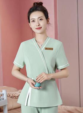 美容师工作服套装女养生馆医美SPA会所工装足浴足疗技师服23523