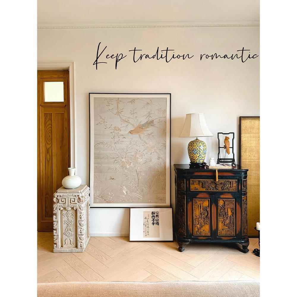 宋代美学中式老钱风民国风新中式客厅玄关小众艺术家居低奢挂画