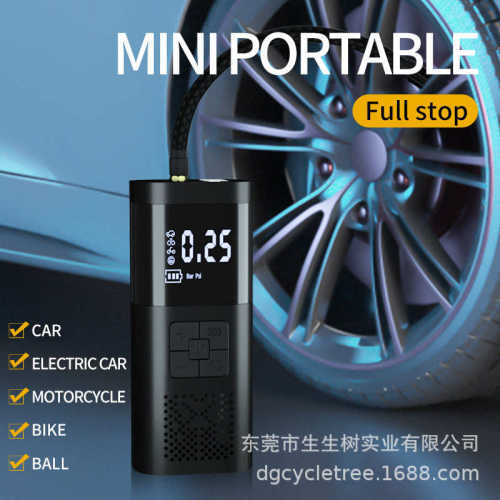 汽车轮胎机数显气泵车载充打便携式厂家直销迷你打气智能气泵