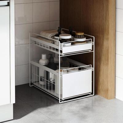 物御仕家源工隔厂水槽下头分抽拉置物架厨房调料多层置浴室UBQ柜