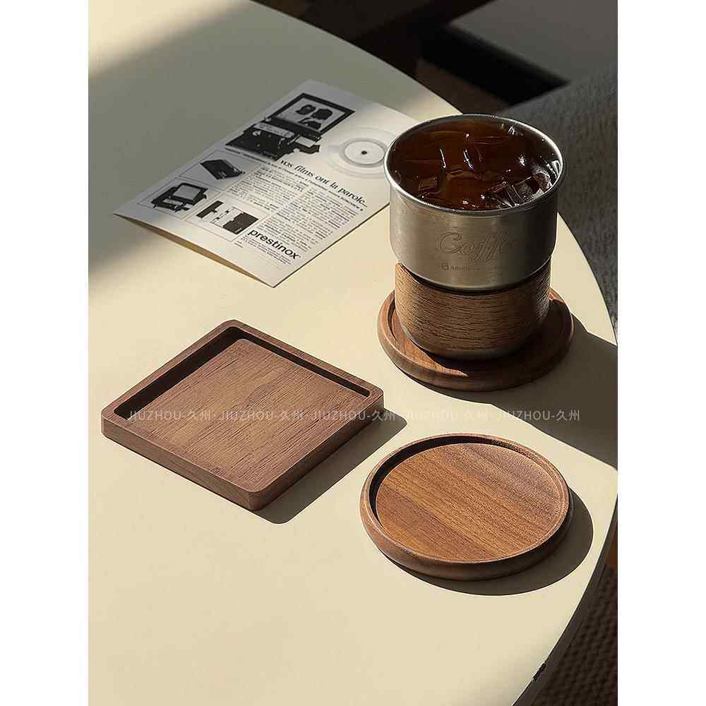 日式胡桃木杯垫复古隔热垫咖啡杯垫茶杯垫子小碟子餐垫小型木托盘,餐饮具,杯垫,淘宝优惠券,粉丝福利购,淘宝优惠卷