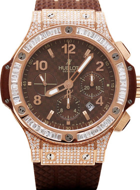 [9.8新]宇舶大爆炸18K玫瑰金后镶钻自动机械男表44mm