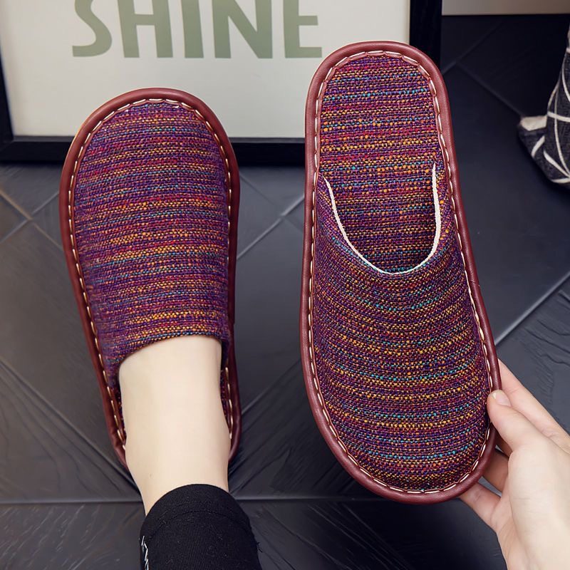 包头春秋家用布拖鞋男女士居家室内防滑木地板家居布艺四季棉拖鞋,居家布艺,居家亚麻拖鞋,淘宝优惠券,粉丝福利购,淘宝优惠卷