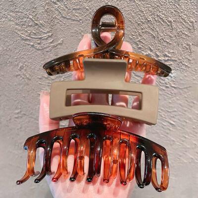 发夹Hot Sale Solid Color Claw Clip Large Barrette Crab Hair