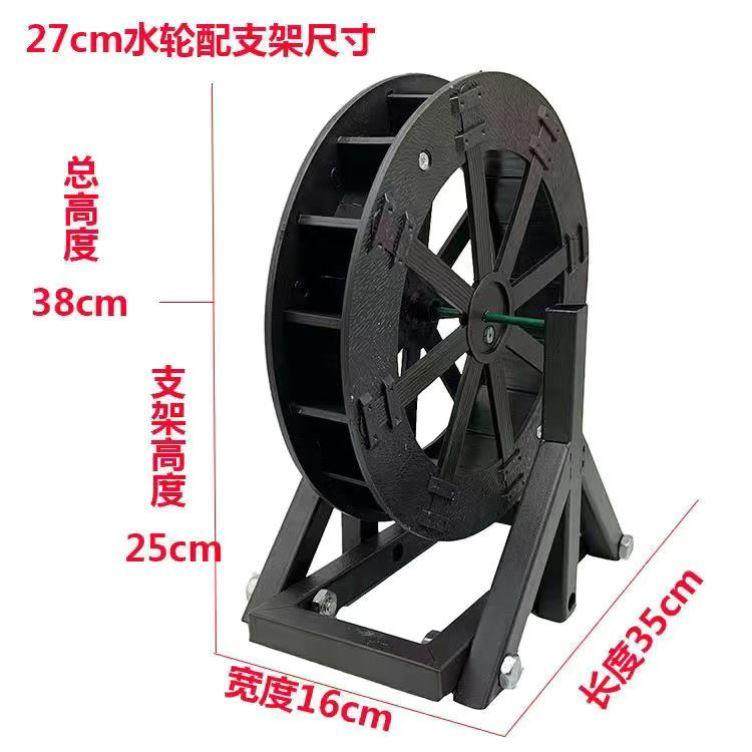 水轮水车转轮鱼缸假山流水造景室内户外喷泉风车摆件家用庭院装饰