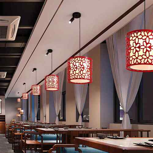 饭厅火锅店吊灯创意饭店铺个性商用现代简约带射灯烧烤餐饮店吊灯