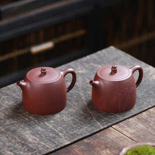 紫砂壶宜兴丁蜀原矿紫砂 厂家批发 手工茶壶茶具礼品柱瓢壶140ml