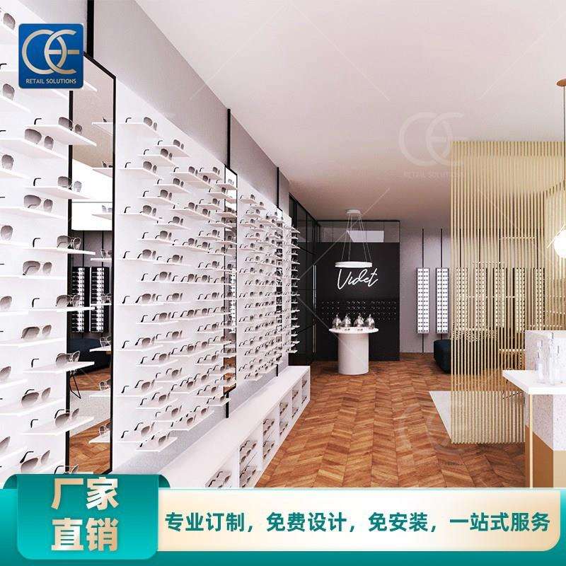 眼镜展示柜货架时尚烤漆墨镜太阳眼镜展示架亚克力近视眼镜陈列柜