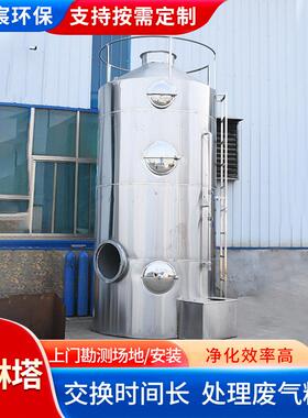 p理p喷淋废气设备水洗塔工业酸雾净化766处洗涤塔脱塔硫不锈钢喷
