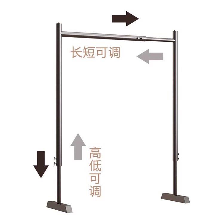 飘窗伸缩晾衣架儿童小型落地婴儿矮款挂晒衣杆窗台室内可伸缩调节