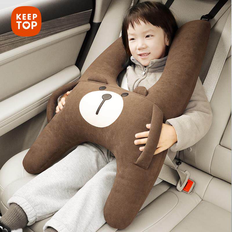 儿童汽车抱枕车载睡枕车上小孩带防勒脖后排睡觉长途坐车