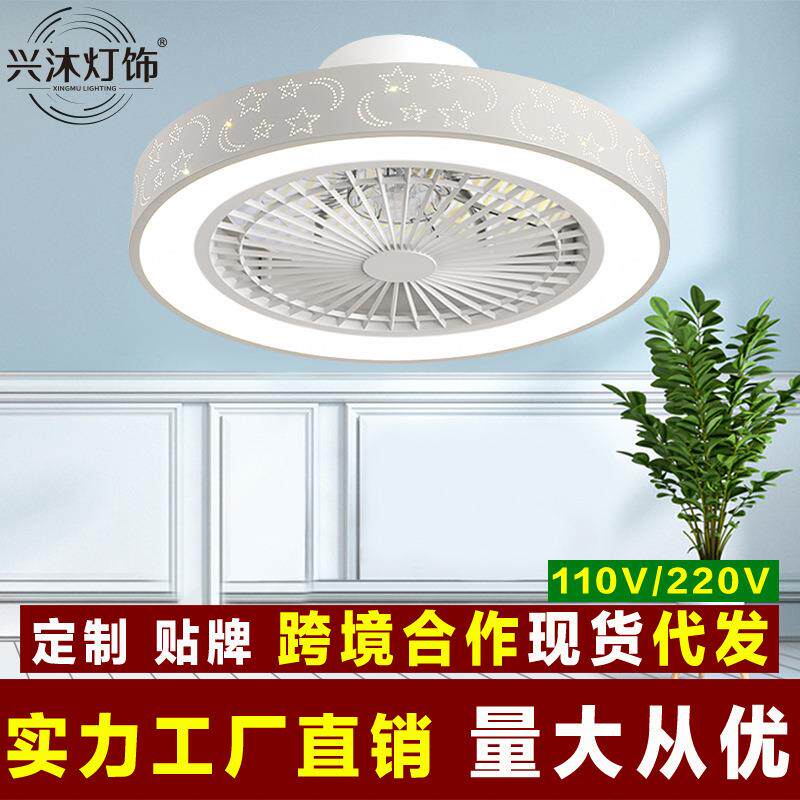 日规风扇灯吸顶灯带风扇吊灯静音餐厅卧室灯具美规欧规厂家现货