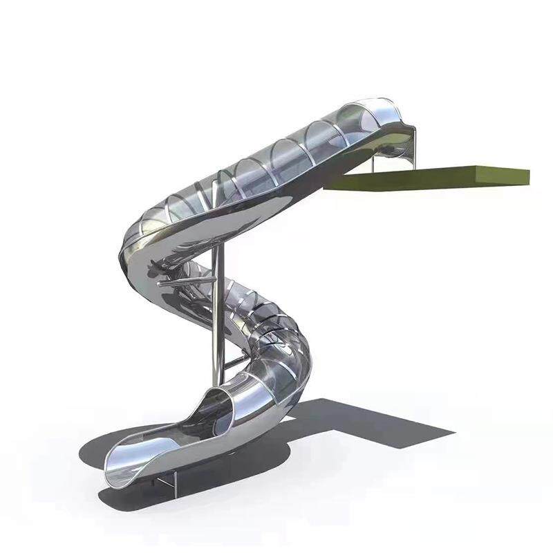 户外不锈钢滑梯儿童游乐场逃生滑梯室外公园轮胎攀爬网组合