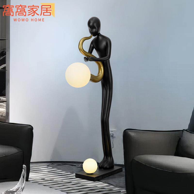样RX134现代轻大型落地灯客厅沙发旁装饰摆件酒店大堂展厅板奢间