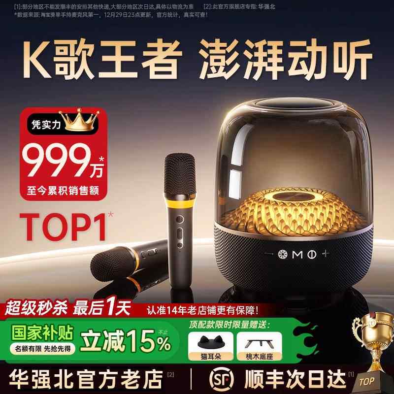 华强北家庭ktv麦克风话筒音响一体唱歌家用k歌音箱套装无线 线唱