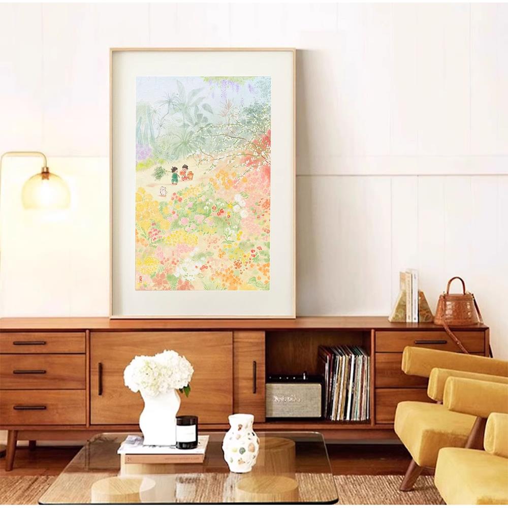 采购春天温馨树木花卉家居可爱小清新装饰画客厅软装搭配卧室挂画