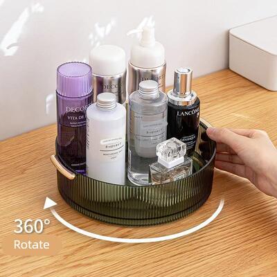 360 Degree Rotating Cosmetic Storage Box Makeup Organizer