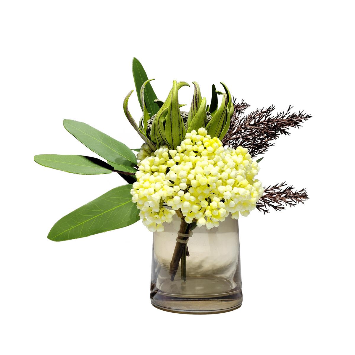 现代轻奢假花仿真花客厅茶几餐桌桌花样板间卫生间装饰花艺摆件设