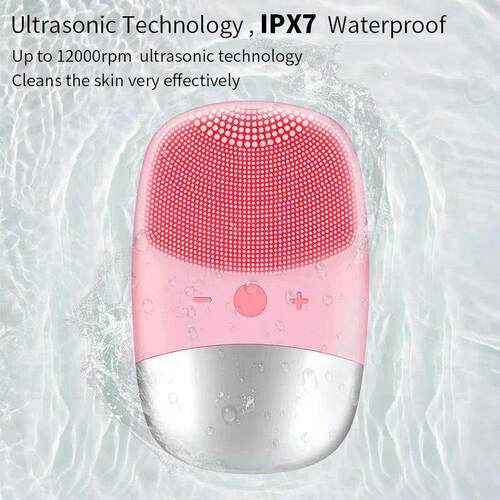 Electric Facial Cleansing Brush Silicone Sonic Face Cleaner