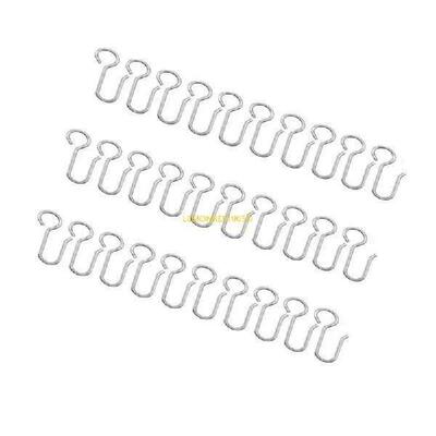 62CE 30Pcs Curtain Track Hooks S Shaped Metal Curtain Hooks