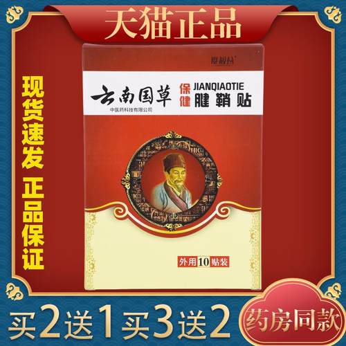 廖叔公云南国草腱鞘贴10贴/盒杜仲皂刺手腕手肘关节不适艾灸贴286