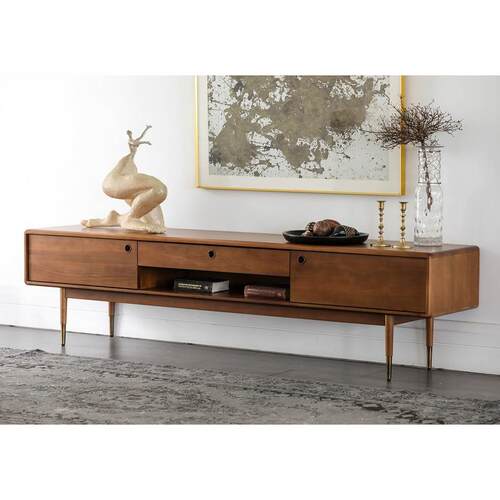 北欧表情NORHOR/墨尔本电视柜/中古复古实木家具视听柜小户型客厅