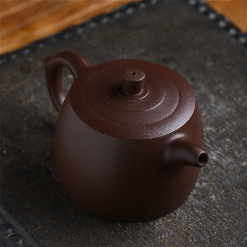 宜兴名家紫砂茶壶 原矿紫泥井栏壶 家用功夫茶具产地批发