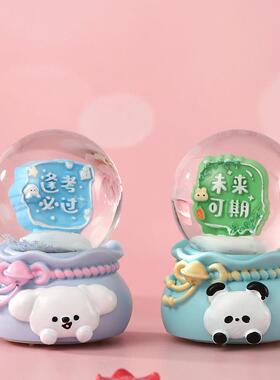 多款发光卡通可爱公仔小号水晶球树脂工艺品水球创意礼品玩具