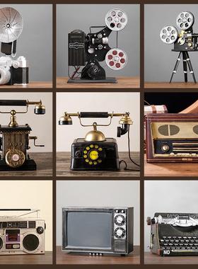 复古怀旧老式铁艺打字机模型创意摄影咖啡店橱窗道具桌面饰品摆件