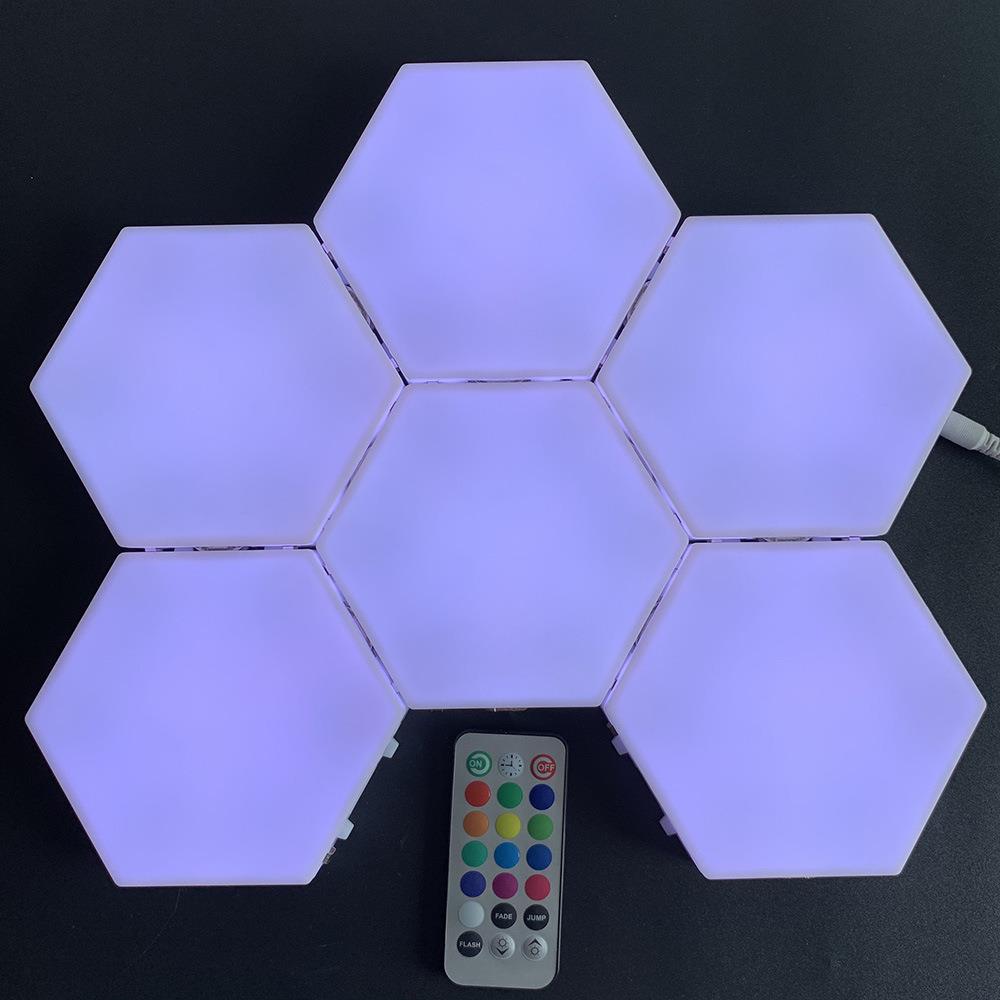 遥控led量子灯Q12ICE-S触摸变色边六六形智能感应蜂巢灯角磁吸BRG
