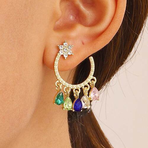 Colorful earringsand creative fashion tassel earrings