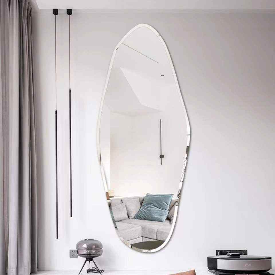 异形ins全身镜子设计感贴墙童女服装店专用不规则网红试穿衣玄关