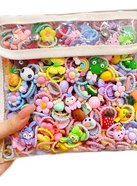 Children cartoon scrunchie rubber band baby hair accessories