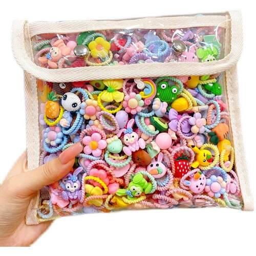 Children cartoon scrunchie rubber band baby hair accessories