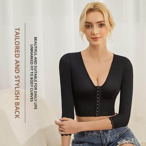 Women's Basic Minimalist Nylon Compression Shaper Bra -