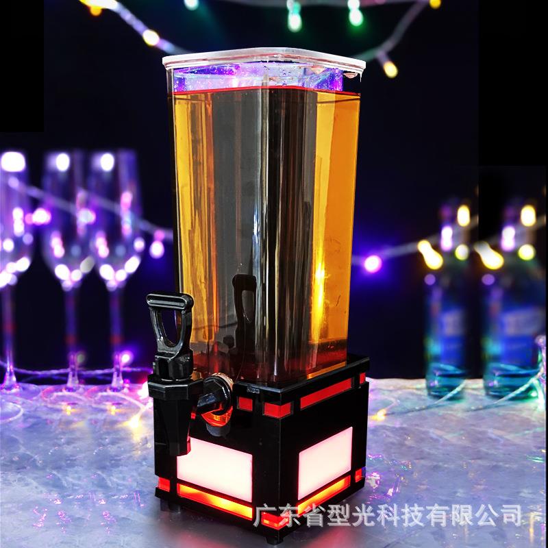 LED发光带七彩酒泡桶啤JPQ3酒炮桶L果汁桶龙扎啤桶网红可乐桶头