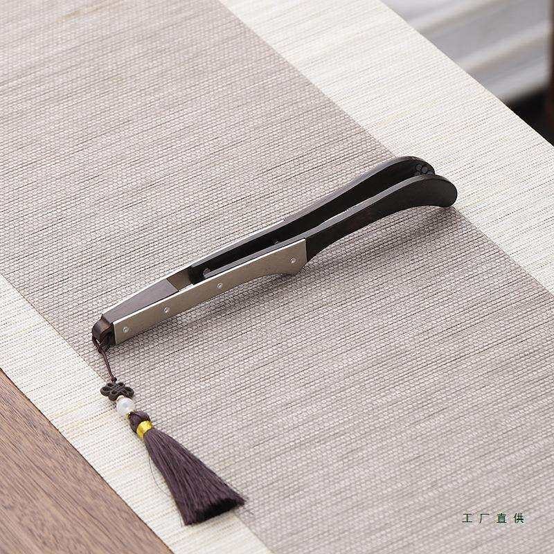 茶夹茶具镊子防滑洗茶杯夹子泡茶工具实木茶夹子茶道配件