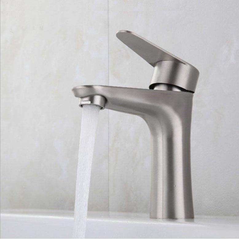 新款直销卫生间304不锈钢面盆冷热水龙头洗手盆冷热水两用阳台单