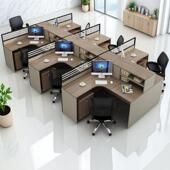 职员办公桌椅组合简约现代办公室员工位财务电脑桌46人屏风卡座