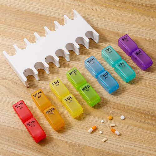 Convenient Portable Pill Organizer with Sealed and Moisture-