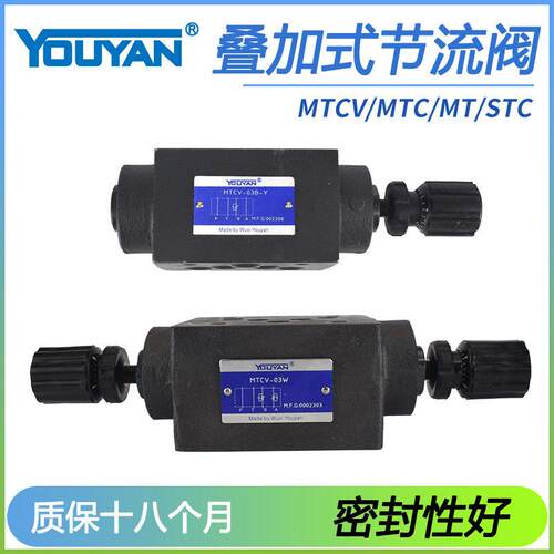 MTCV-02W叠加式DLA双向STC节流阀MTC-03液压06A流量调TVCW速阀04B