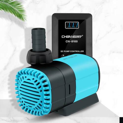 创宁24V变频水泵超静音鱼缸潜水泵底吸鱼粪泵水陆两用鱼池 循环帮