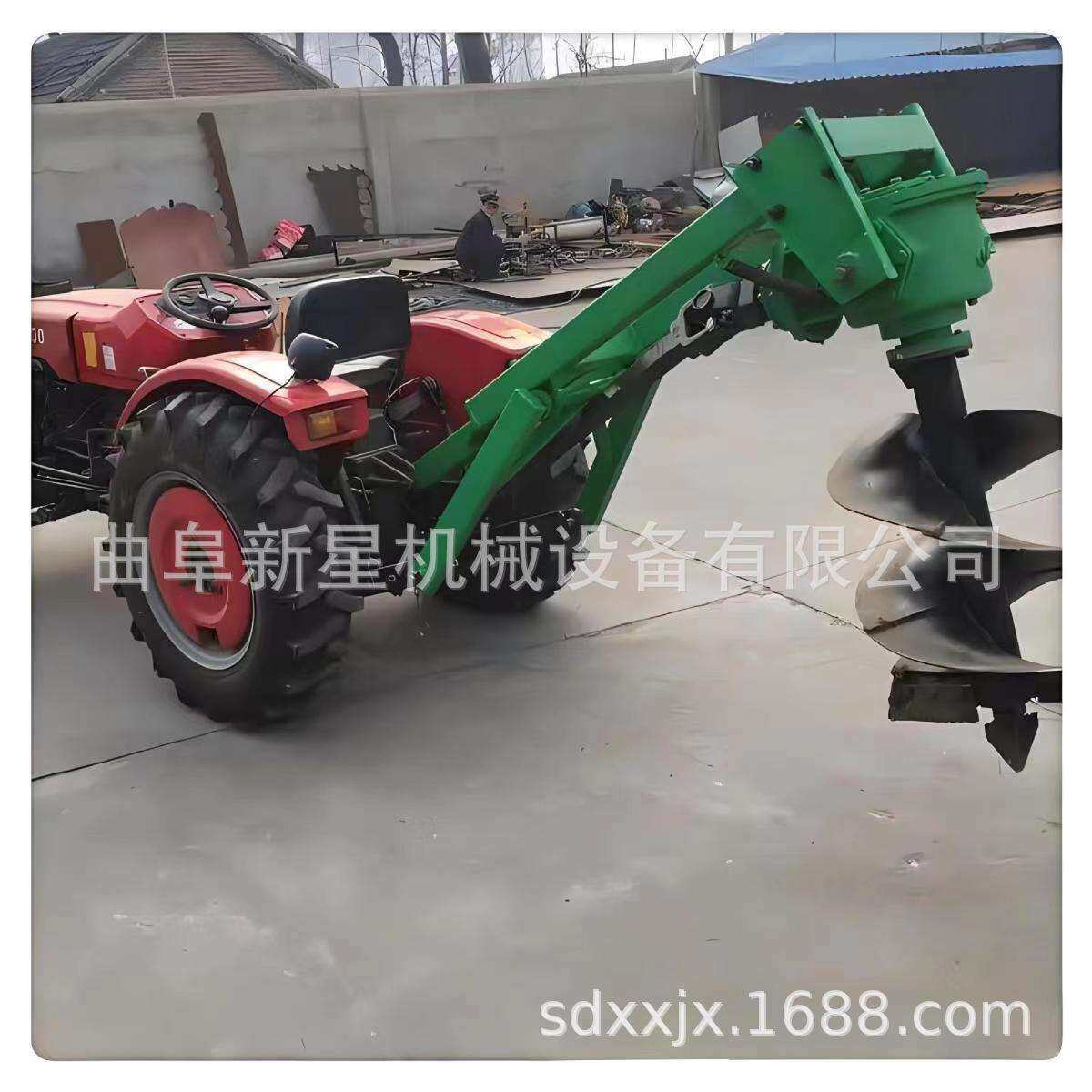 线杆挖UTM坑机大型植树种树挖坑机拖拉机电四轮带车打坑机